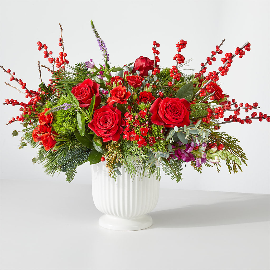 Big Red Bow Bouquet – Petite Flower Shop, San Antonio TX