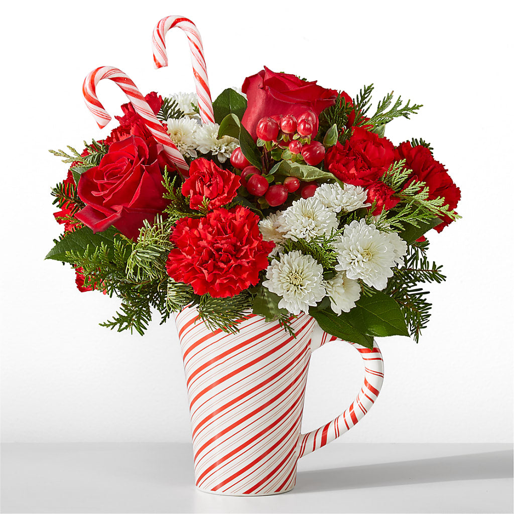 Peppermint Swirl Mug – Petite Flower Shop, San Antonio TX