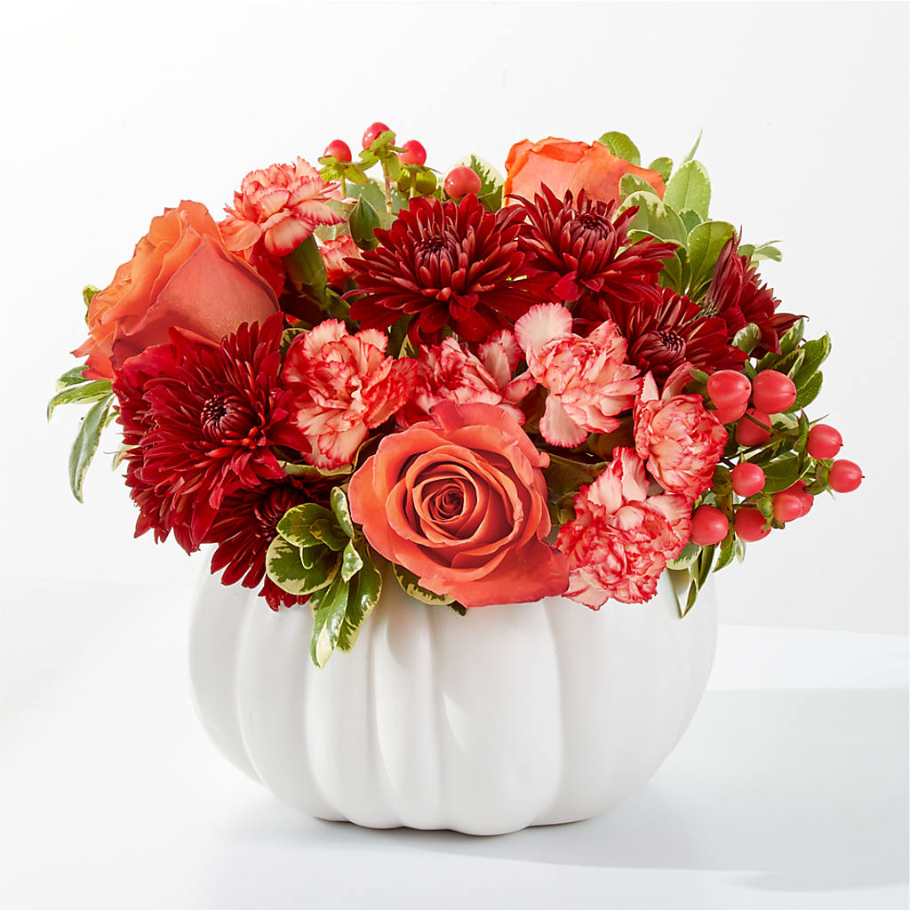 Autumn Air Pumpkin Bouquet – Petite Flower Shop, San Antonio TX