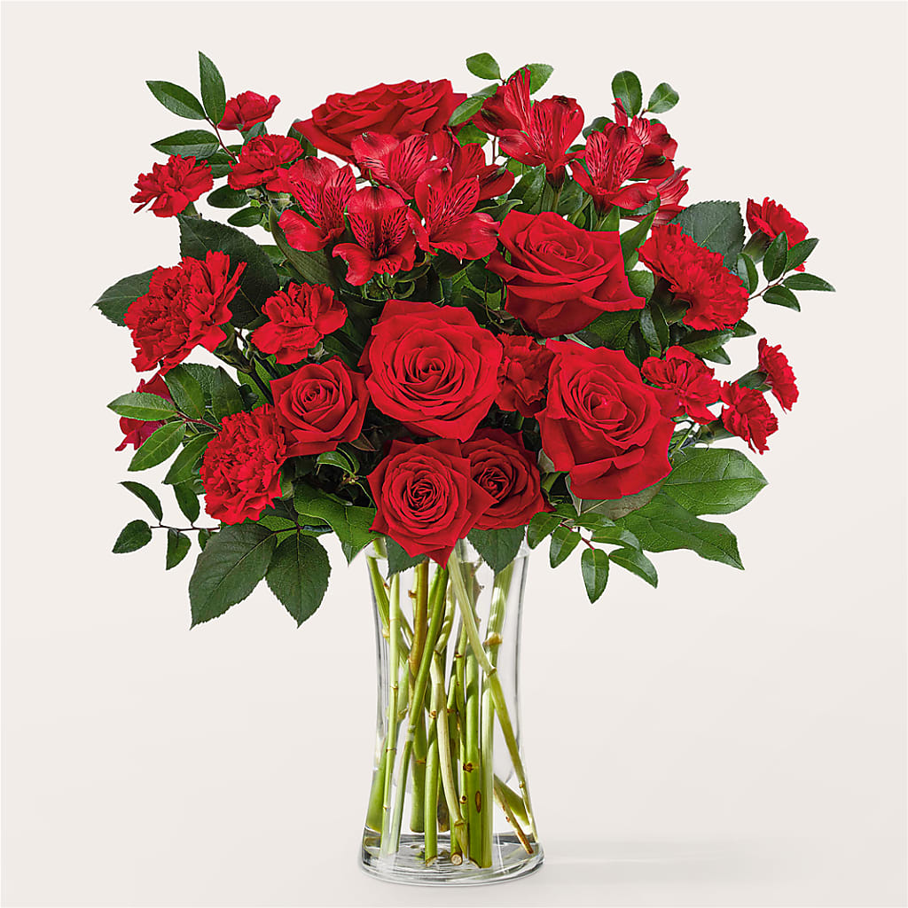 Brilliant Ruby Bouquet – Petite Flower Shop, San Antonio TX