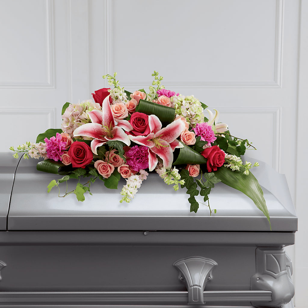 Splendid Grace Casket Spray – Petite Flower Shop, San Antonio TX