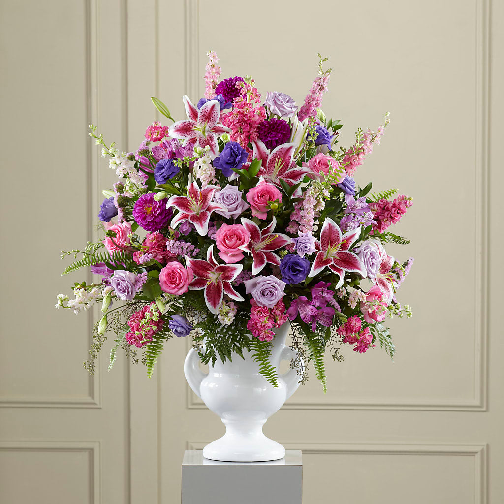 Peaceful Tribute Arrangement – Petite Flower Shop, San Antonio TX