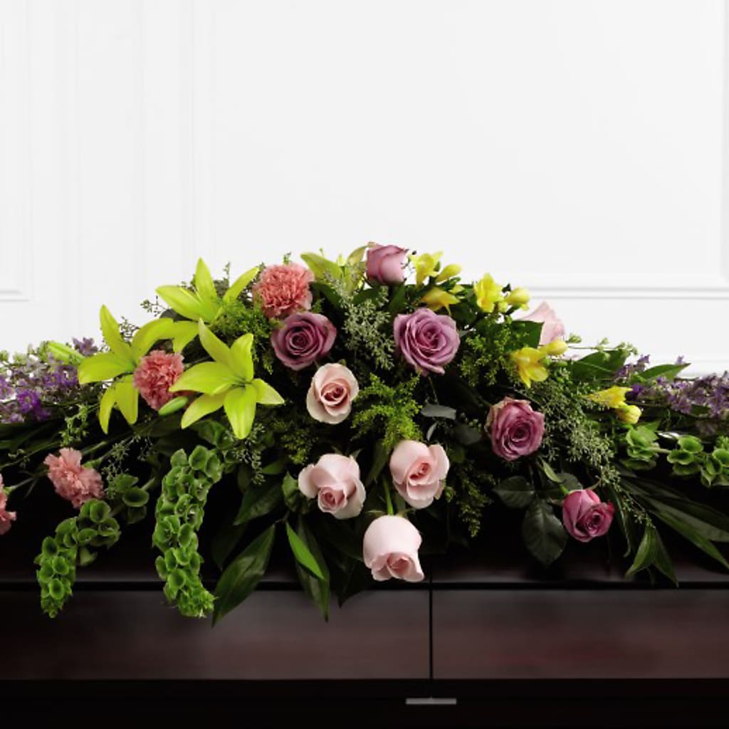 Forever Beloved Casket Spray – Petite Flower Shop, San Antonio TX