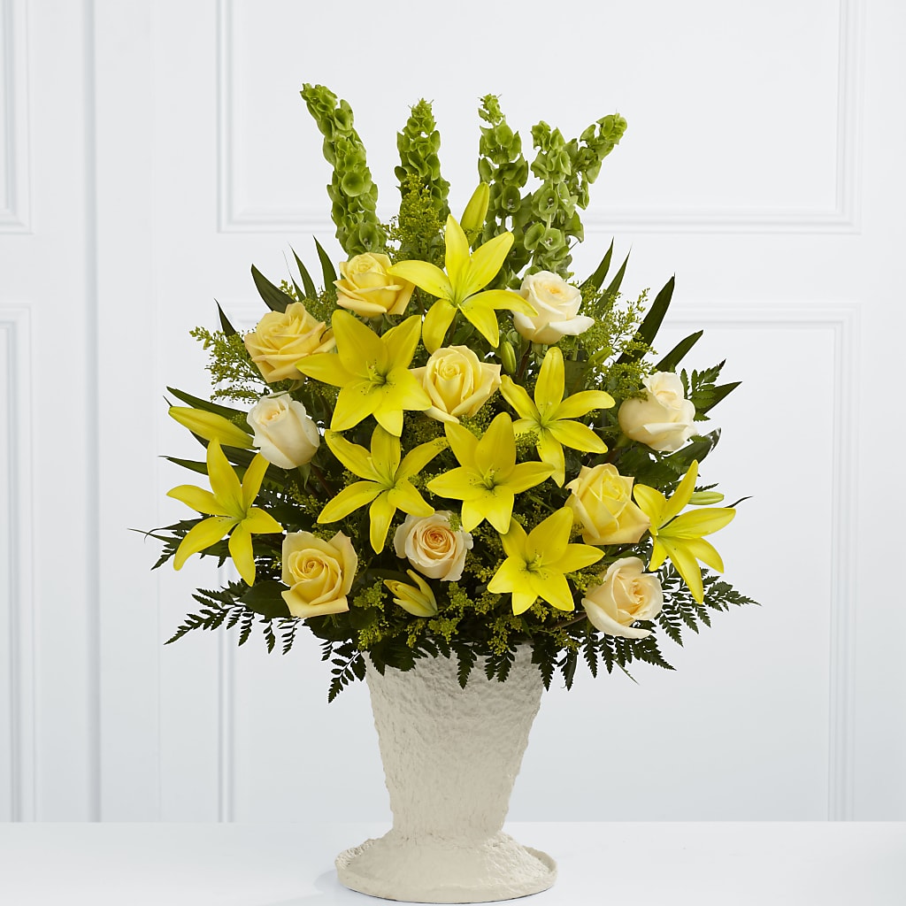 Golden Memories Arrangement – Petite Flower Shop, San Antonio TX