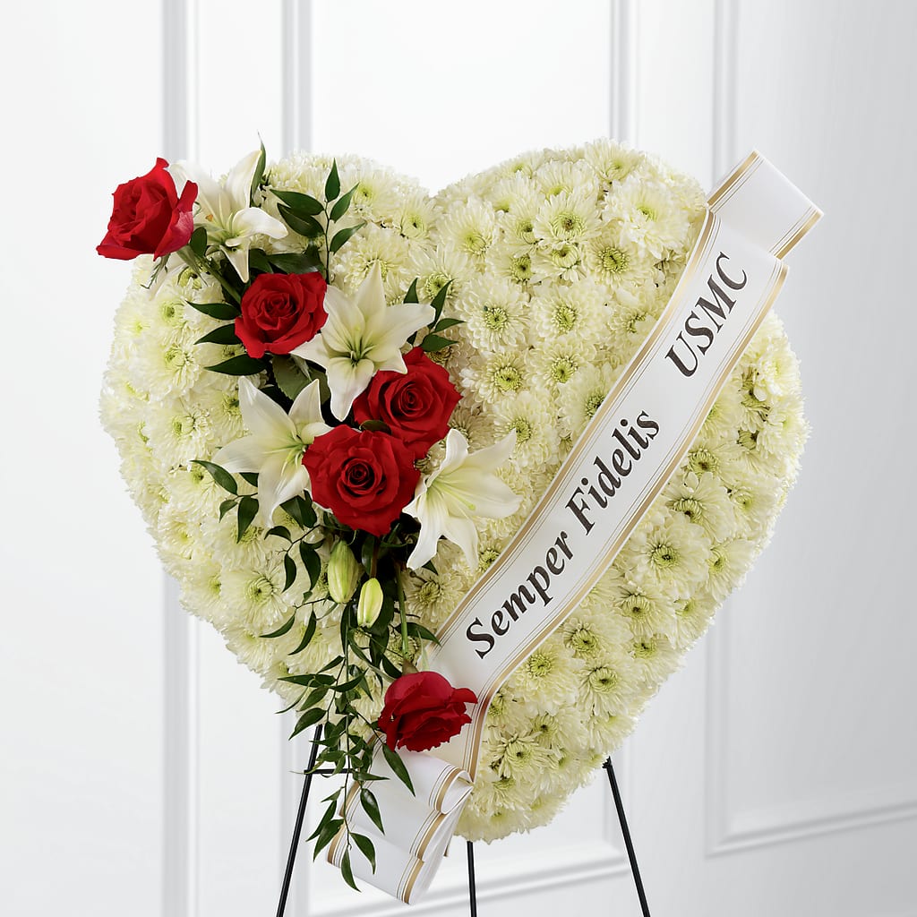 Heartfelt Hero Standing Heart – Petite Flower Shop, San Antonio TX