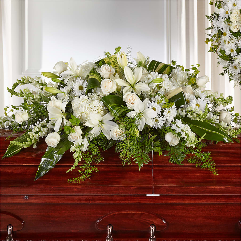 Abundance Casket Spray – Petite Flower Shop, San Antonio TX