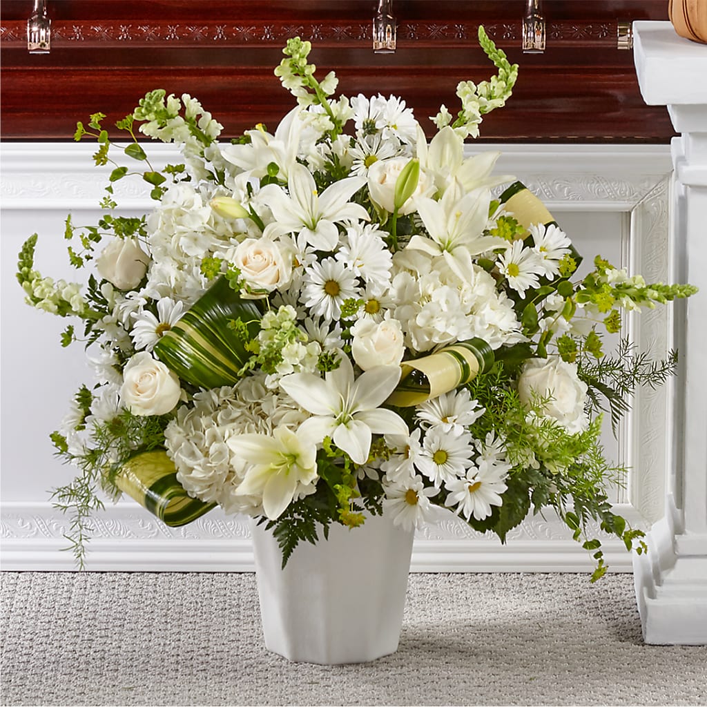 Thoughts of Tranquility Floor Basket – Petite Flower Shop, San Antonio TX
