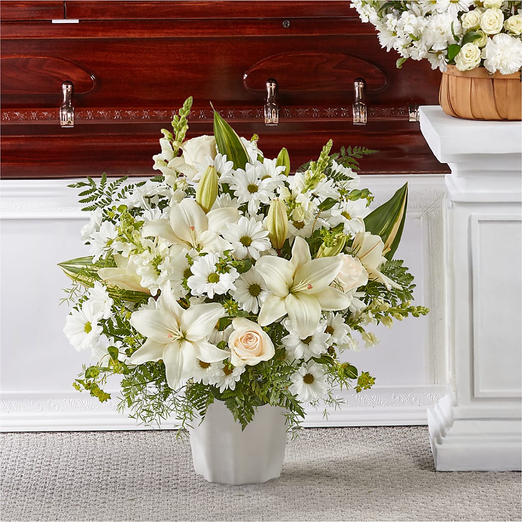 Thoughts of Tranquility Floor Basket – Petite Flower Shop, San Antonio TX