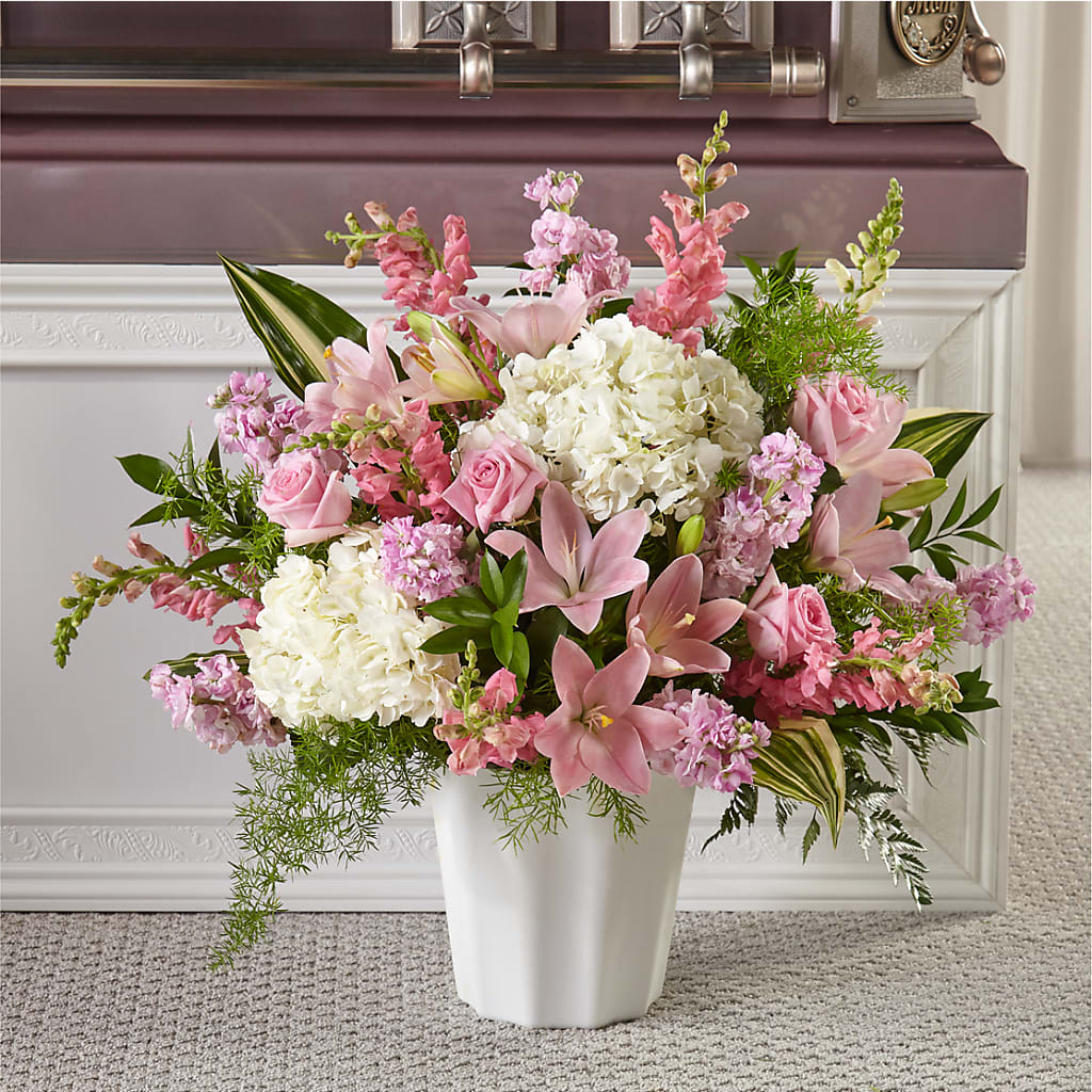 Simply Serene Floor Basket – Petite Flower Shop, San Antonio TX