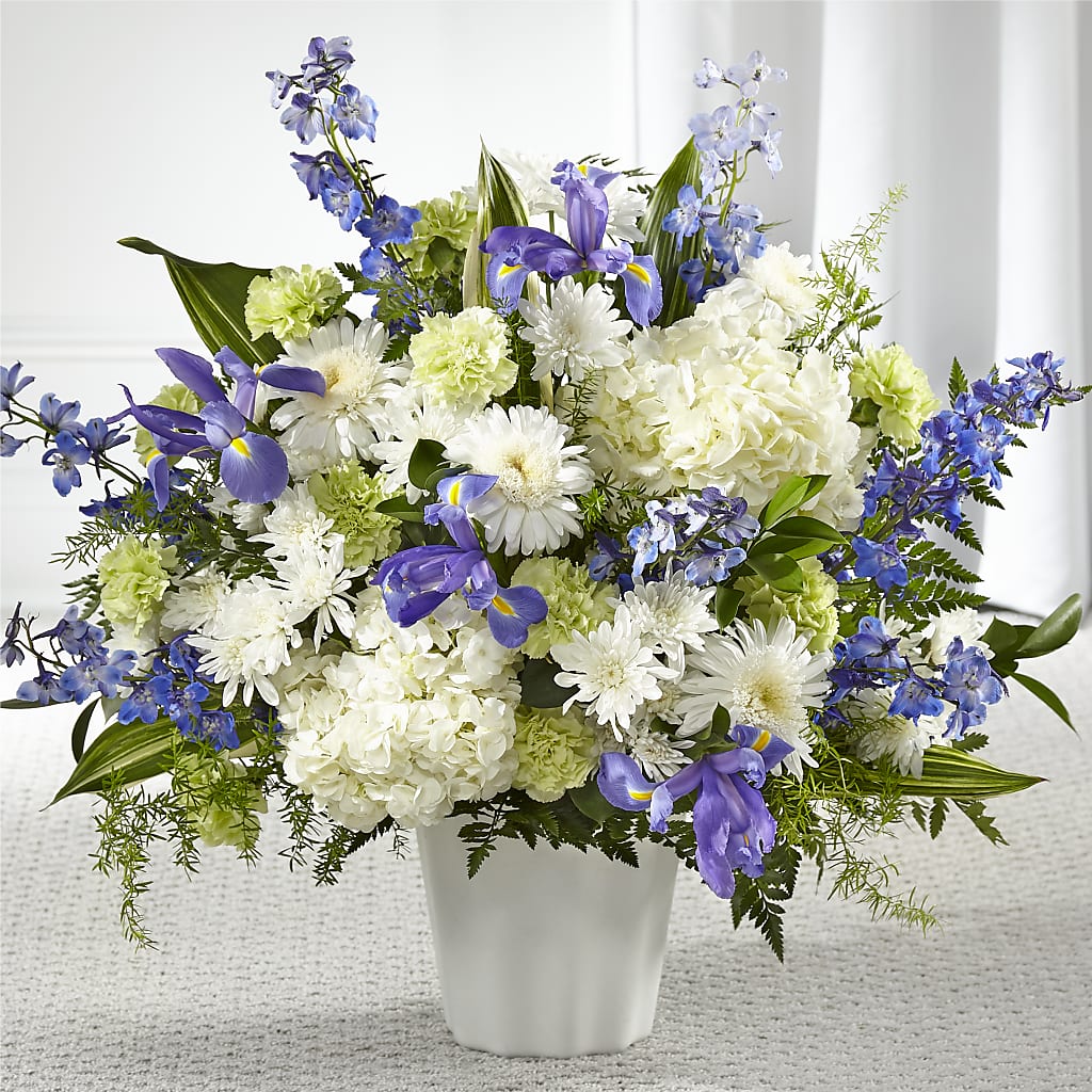 Soft Serenity Floor Basket – Petite Flower Shop, San Antonio TX