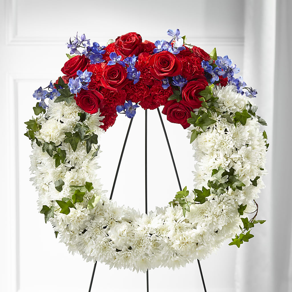 Patriotic Passion Wreath – Petite Flower Shop, San Antonio TX