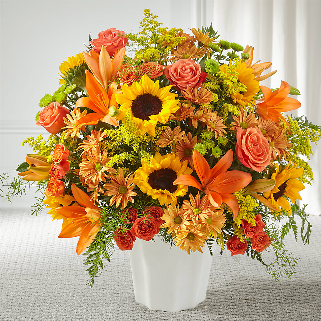 Harvest Thoughts Floor Basket – Petite Flower Shop, San Antonio TX