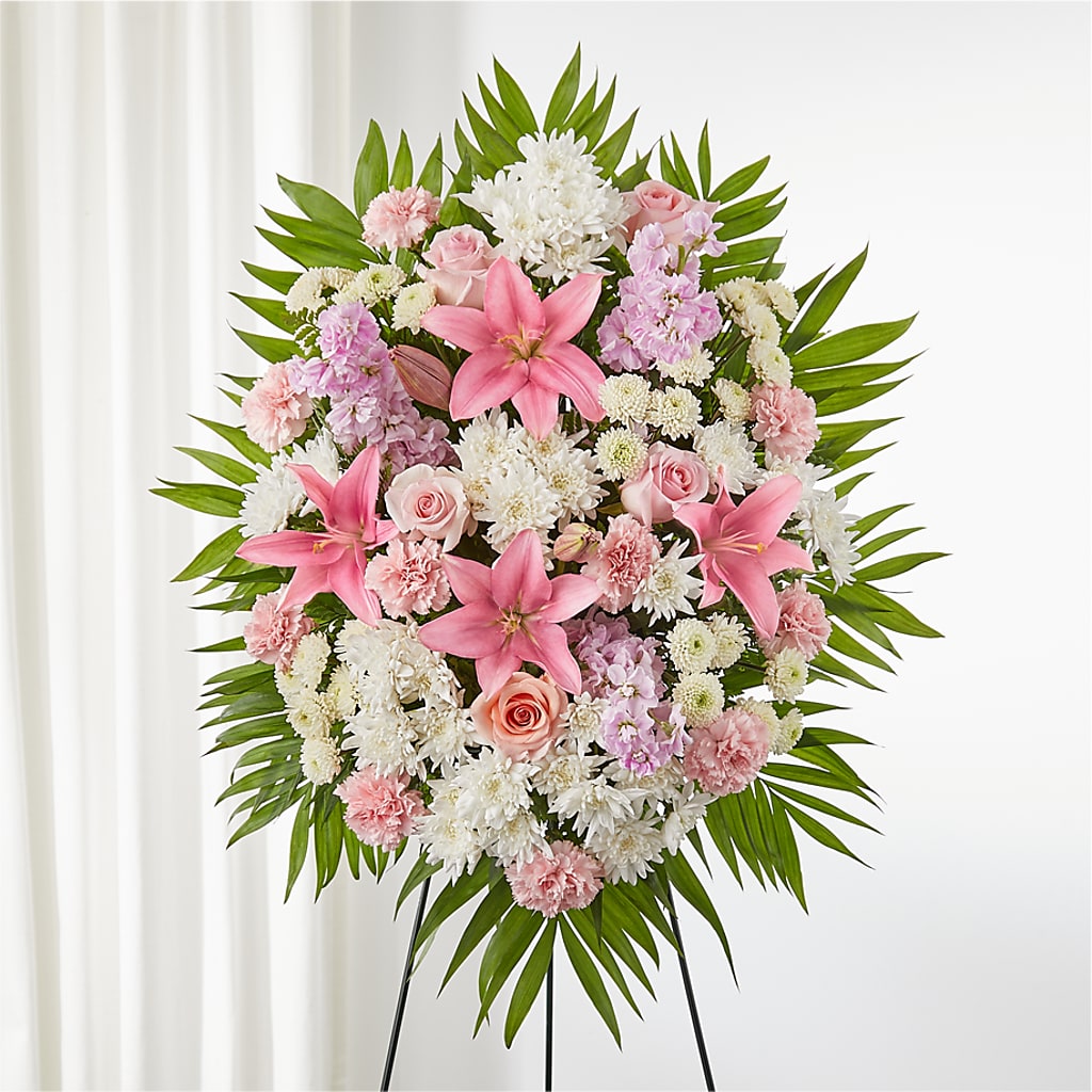 Offering Solace Standing Spray – Petite Flower Shop, San Antonio TX