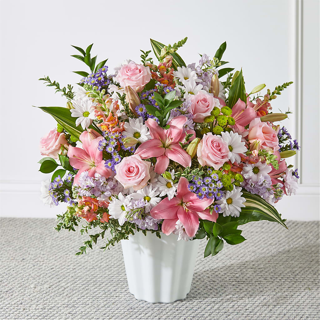 Abundant Compassion Floor Basket – Petite Flower Shop, San Antonio TX