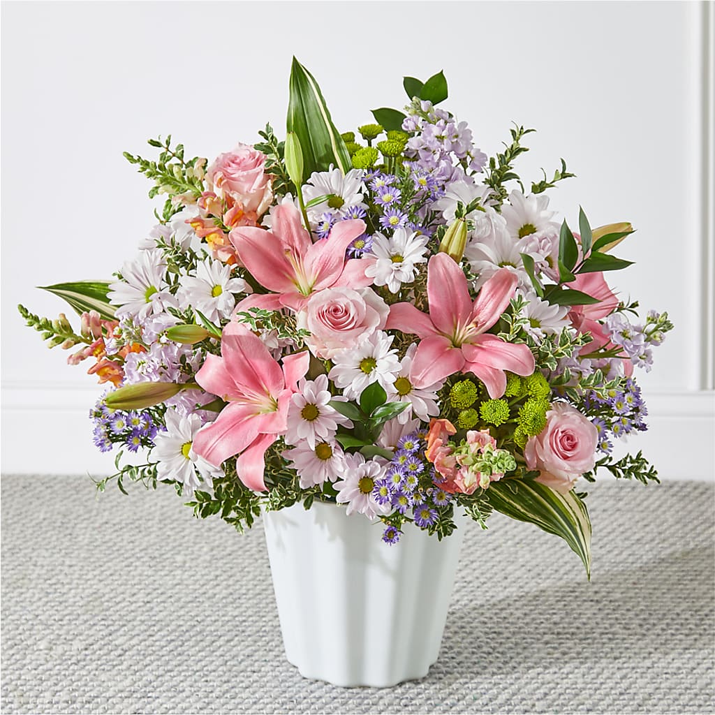 Abundant Compassion Floor Basket – Petite Flower Shop, San Antonio TX