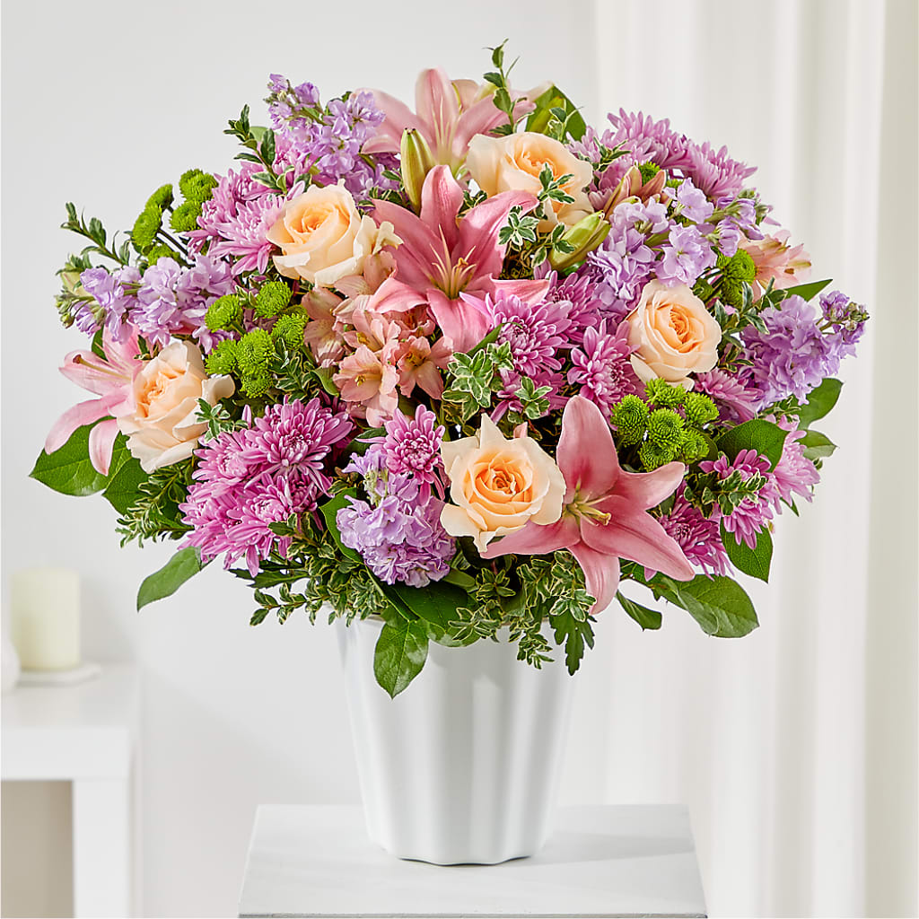 Supportive Embrace Tabletop Basket – Petite Flower Shop, San Antonio TX