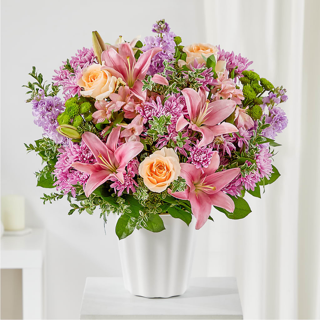 Supportive Embrace Tabletop Basket – Petite Flower Shop, San Antonio TX