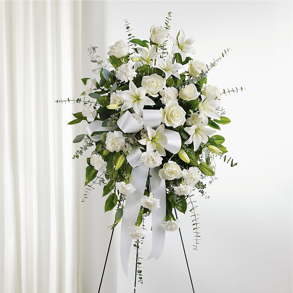 With Care Standing Spray – Petite Flower Shop, San Antonio TX