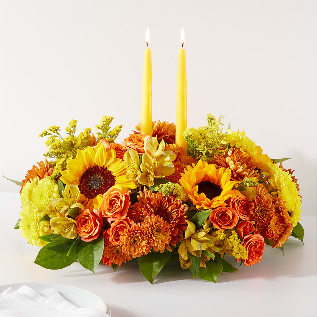 Autumn Harmony Centerpiece – Petite Flower Shop, San Antonio TX