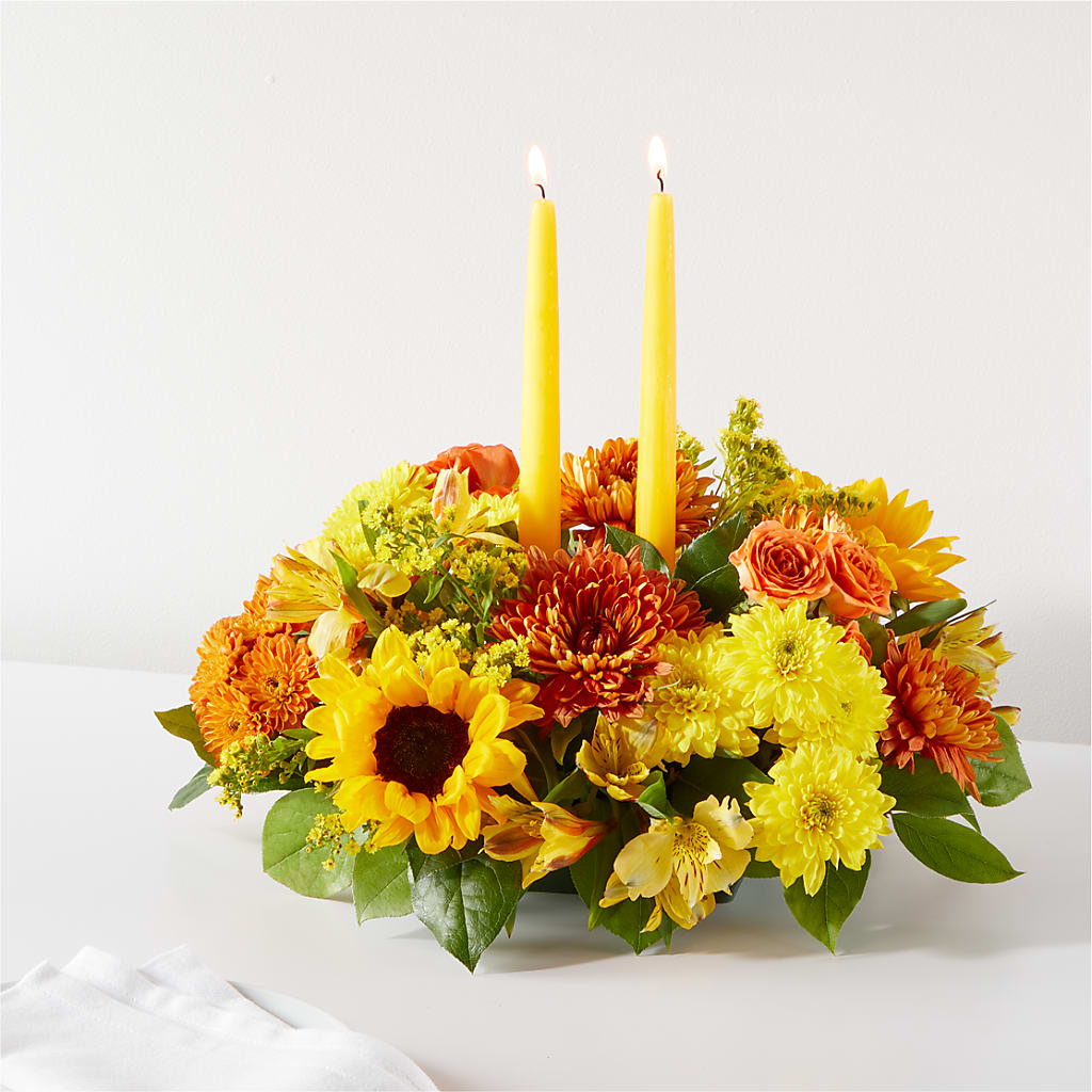 Autumn Harmony Centerpiece – Petite Flower Shop, San Antonio TX