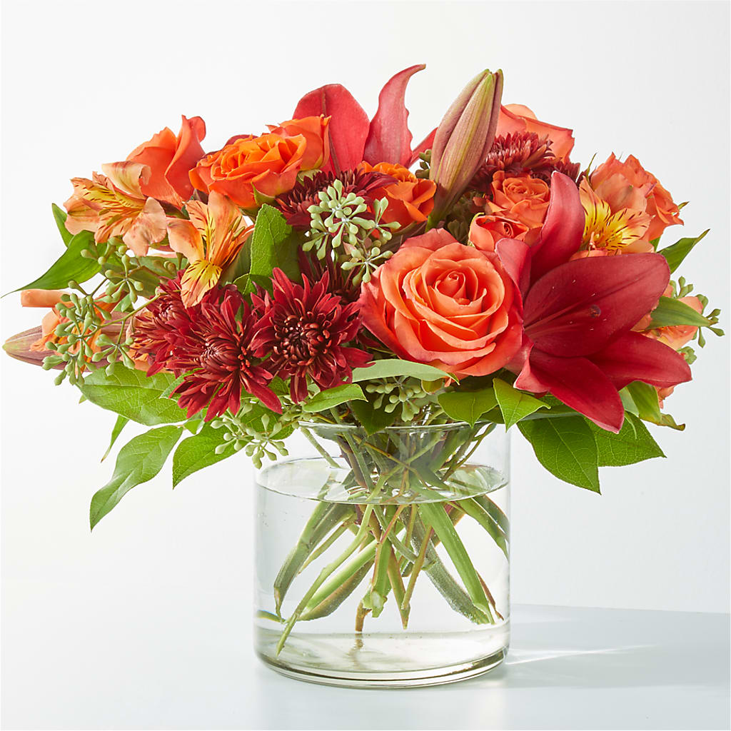 Crimson Leaves Bouquet – Petite Flower Shop, San Antonio TX