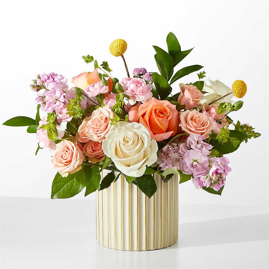 French Market Bouquet with Ivory Vase – Petite Flower Shop, San Antonio TX