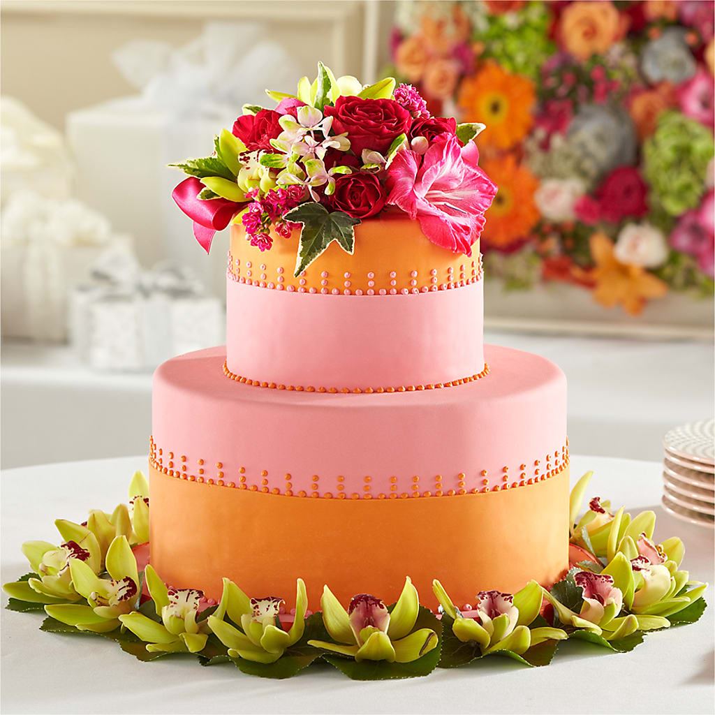 Sweet Citrus Cake Decor – Petite Flower Shop, San Antonio TX