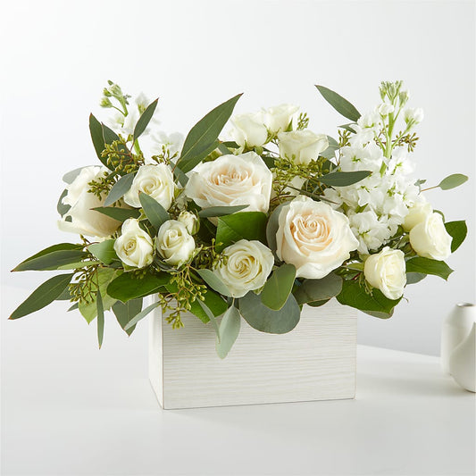 Fresh Linen Box Bouquet –  Petite Flower Shop, San Antonio TX
