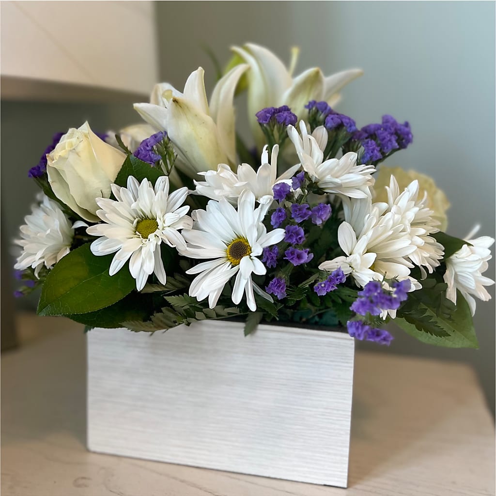 Beyond Blue Box Bouquet –  Petite Flower Shop, San Antonio TX