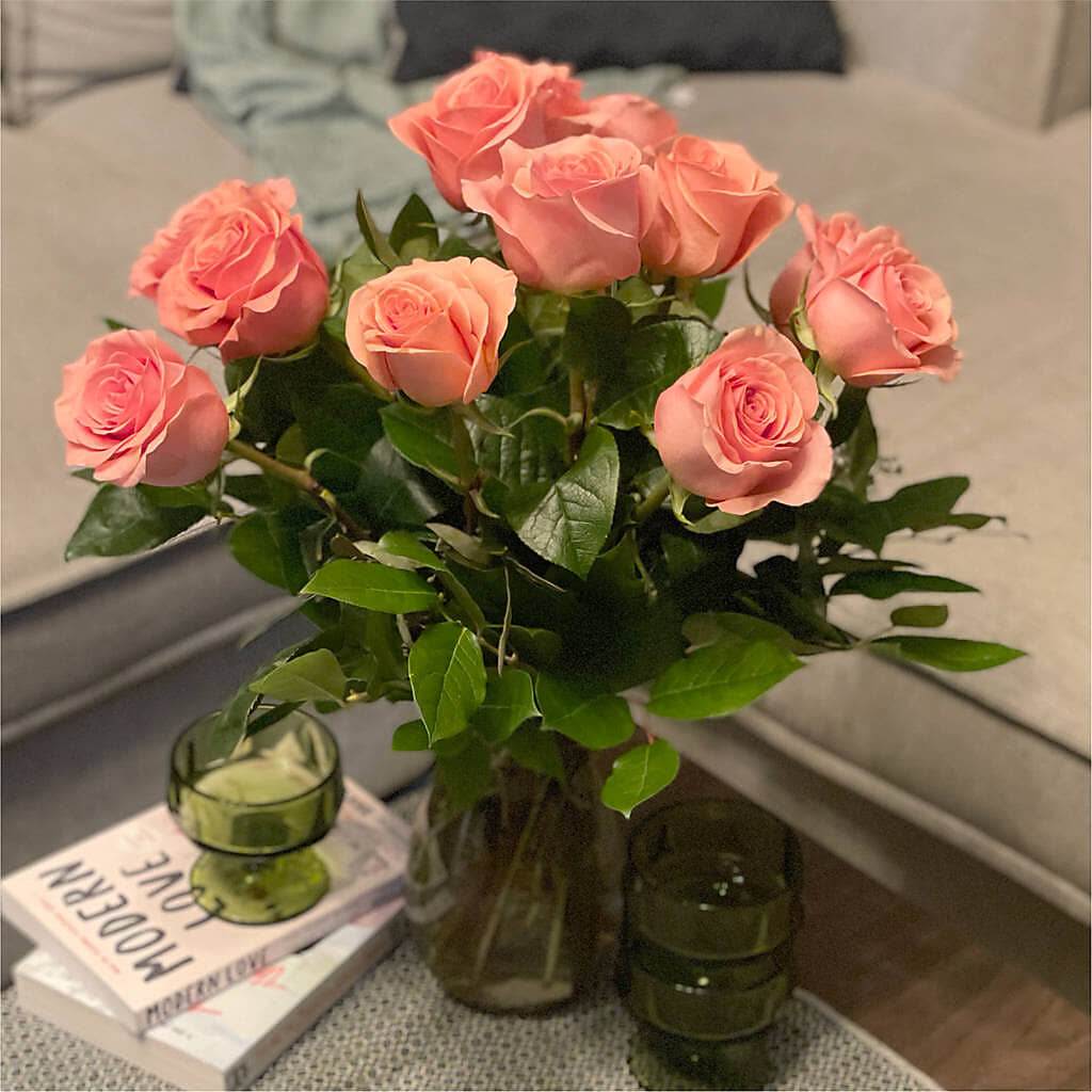 Long Stem Pink Rose Bouquet –  Petite Flower Shop, San Antonio TX