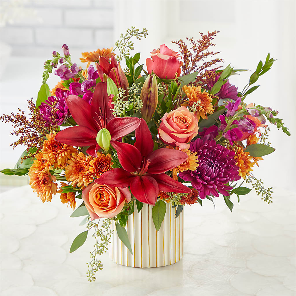 Burgundy Landscape Bouquet –  Petite Flower Shop, San Antonio TX