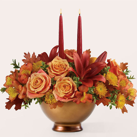 Harvest Table Centerpiece –  Petite Flower Shop, San Antonio TX