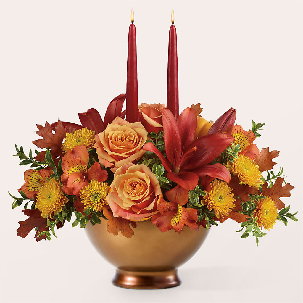 Harvest Table Centerpiece –  Petite Flower Shop, San Antonio TX