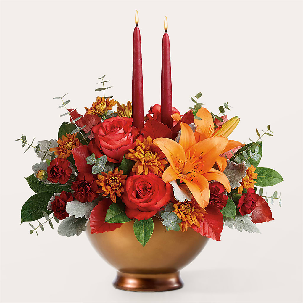 Fruits of Fall Centerpiece –  Petite Flower Shop, San Antonio TX