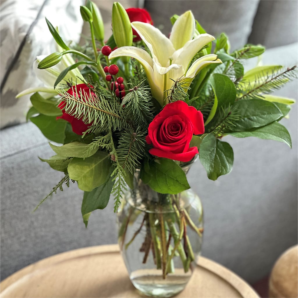 Sparkling Snowflakes Bouquet –  Petite Flower Shop, San Antonio TX