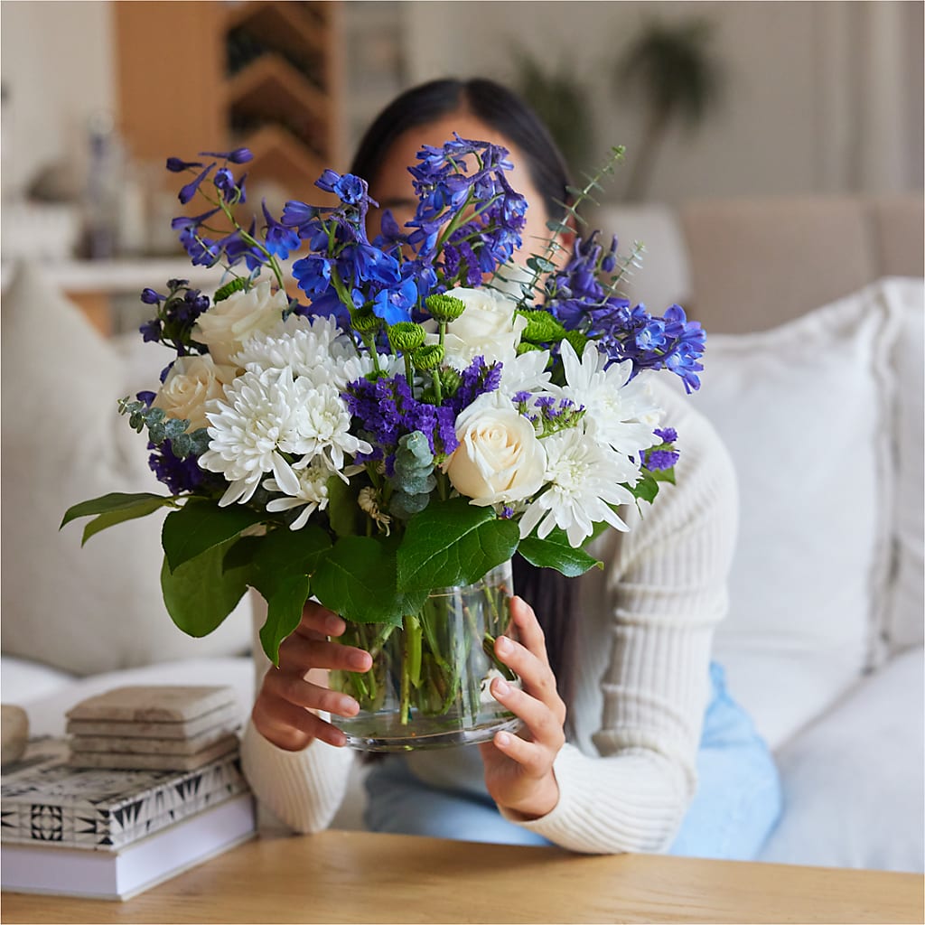 Cerulean Waves Bouquet –  Petite Flower Shop, San Antonio TX