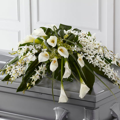 Angel Wings Casket Spray –  Petite Flower Shop, San Antonio TX