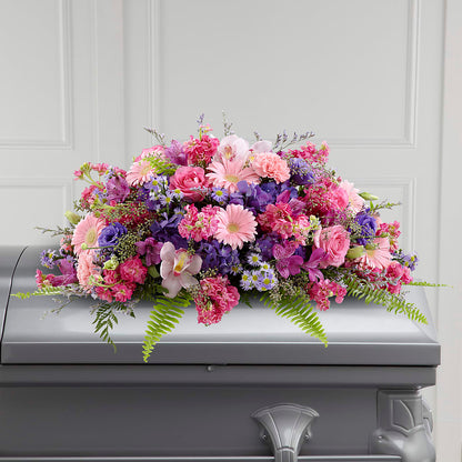 Glorious Garden Casket Spray –  Petite Flower Shop, San Antonio TX