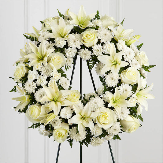 Treasured Tribute Wreath –  Petite Flower Shop, San Antonio TX