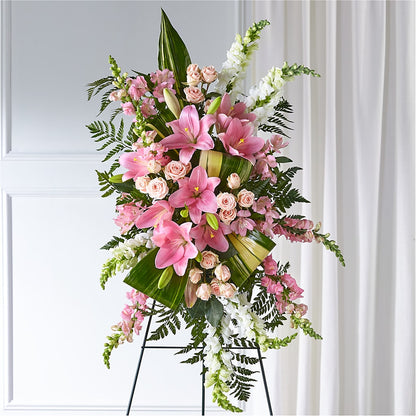 Elegant Embrace Standing Spray –  Petite Flower Shop, San Antonio TX