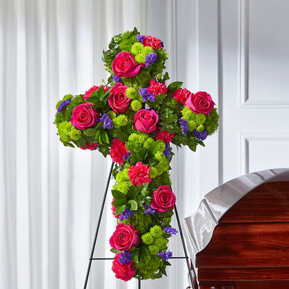 Tribute Rose Floral Cross –  Petite Flower Shop, San Antonio TX