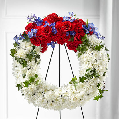 Patriotic Passion Wreath –  Petite Flower Shop, San Antonio TX