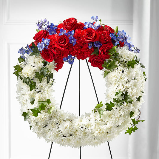 Patriotic Passion Wreath –  Petite Flower Shop, San Antonio TX