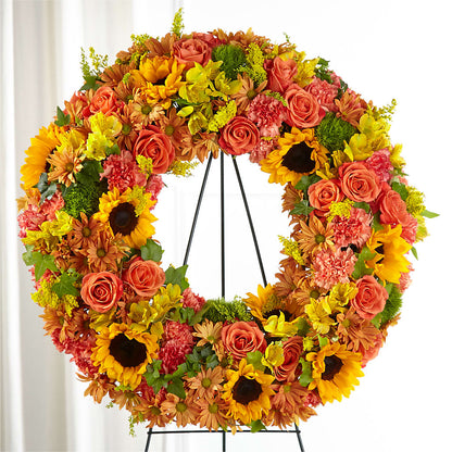 Autumnal Memories Wreath (Standard) –  Petite Flower Shop, San Antonio TX