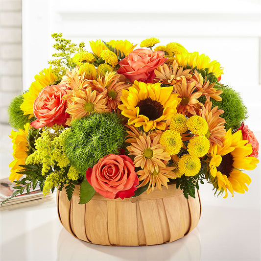 Harvest Sunflower Basket –  Petite Flower Shop, San Antonio TX