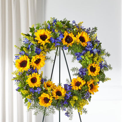 Bright Rays Wreath –  Petite Flower Shop, San Antonio TX