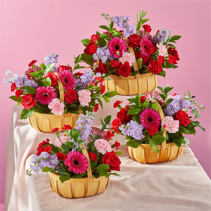 Pink Picnic Basket –  Petite Flower Shop, San Antonio TX