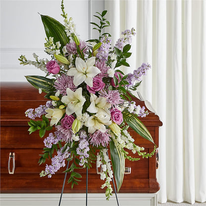 Grateful Hearts Standing Spray –  Petite Flower Shop, San Antonio TX