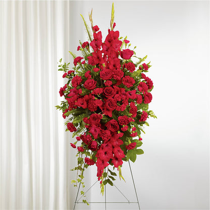 From the Heart Standing Spray –  Petite Flower Shop, San Antonio TX