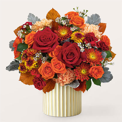 Merlot Bouquet with Ivory Vase –  Petite Flower Shop, San Antonio TX